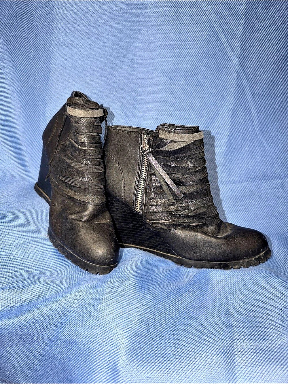 TONI 40423 Black Leather Ankle Boots Size 7
